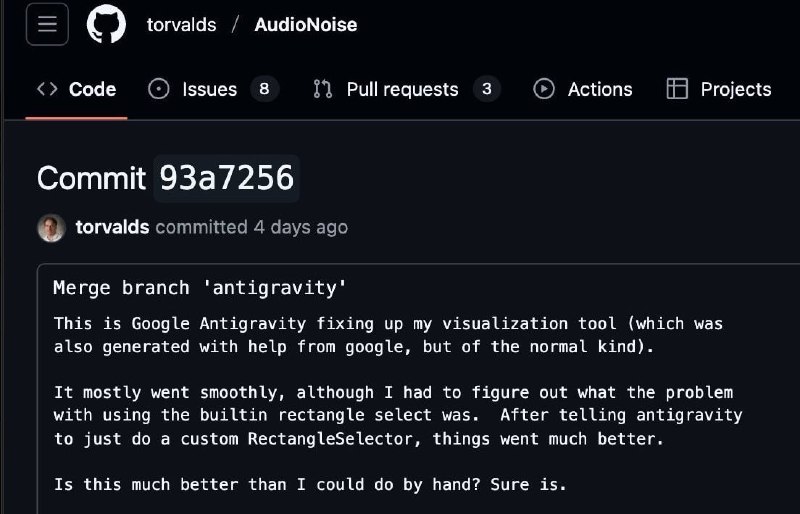 🐧 Linus Torvalds 也开始用 AI 编程了