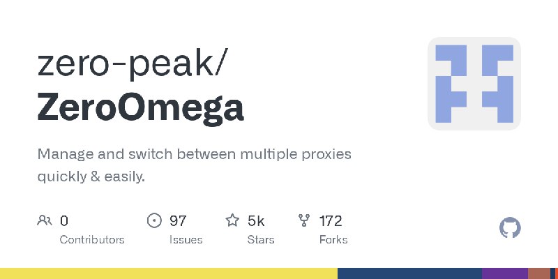 GitHub - zero-peak/ZeroOmega: Manage and switch between multiple proxies quickly & easily.
