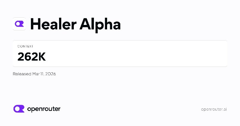 Healer Alpha - API Pricing & Providers