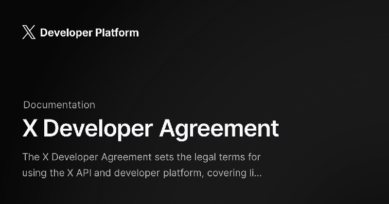 X Developer Agreement - X