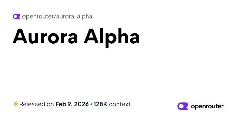 Aurora Alpha - API Pricing & Providers