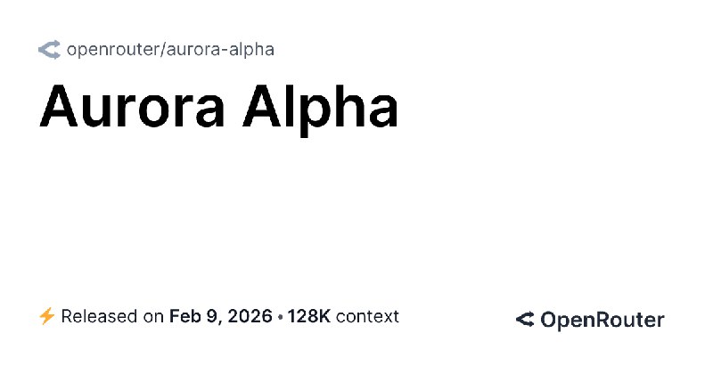 Aurora Alpha - API Pricing & Providers