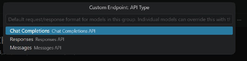 新的 VSCode 中的 Github Copilot 已支持 Custom Endpoint 了
