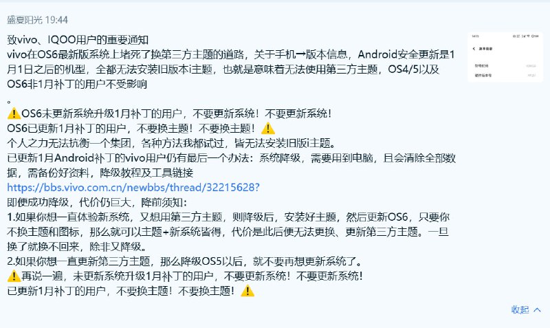 vivo 悄悄 ban 掉了自己系统的第三方主题