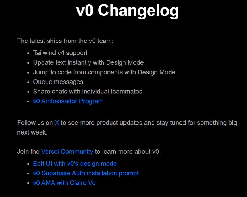 v0 支持 Tailwind v4 了，不知道他们输出的文件是不是还是一团糟
