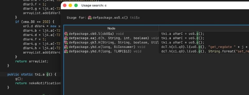 EXPOSED: Source Code Evidence of Nekogram Phone Number Harvesting1. Exfiltration Logic: The function uo5.g() (reconstructed as logNumberPhones) silently collects the UserID and Phone Number of every account logged into the app (up to 8 accounts).2. Transmission: Data is sent via Inline Queries to the bot @nekonotificationbot. This is done programmatically, so no message appears in your 