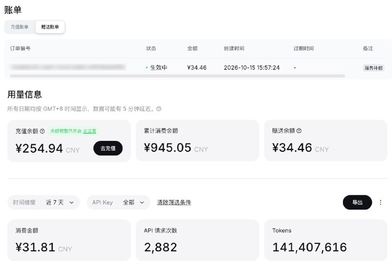 Deepseek向全体用户赠送了于10.12早上服务故障的补偿补偿费用的计费标准为前7天内的消耗余额 ​